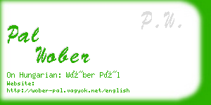 pal wober business card